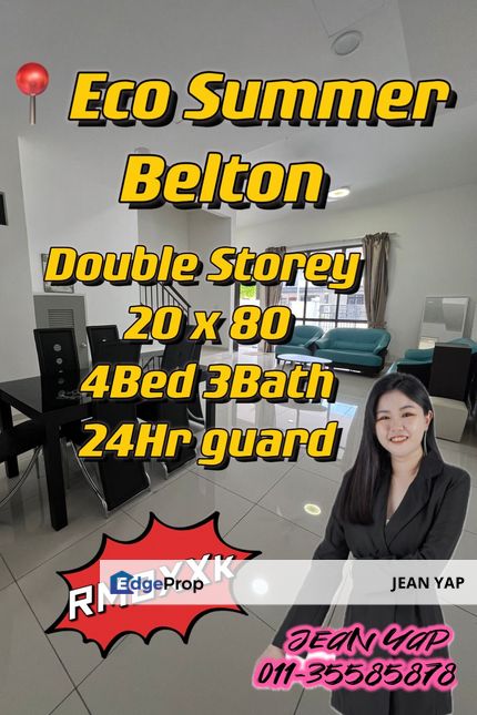 Eco Summer Belton Double Storey Fully Furnished, Johor, Johor Bahru