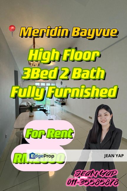 Meridin Bayvue 3BR fully furnished high floor, Johor, Masai