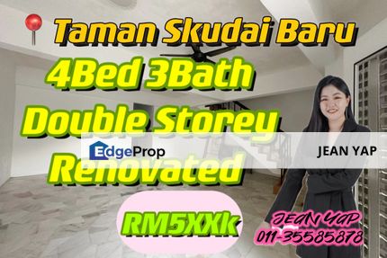 Skudai Baru Double Storey  Renovated, Johor, Skudai