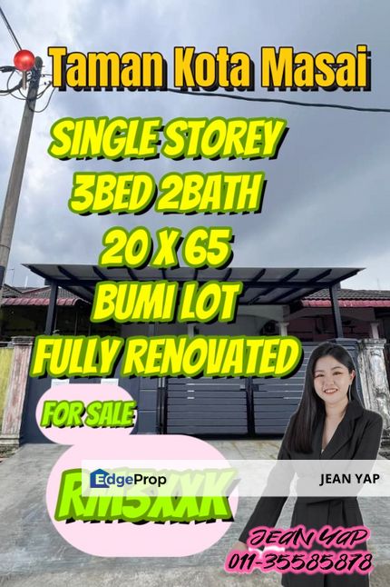 Kota Masai Single Storey Bumi Lot, Johor, Pasir Gudang