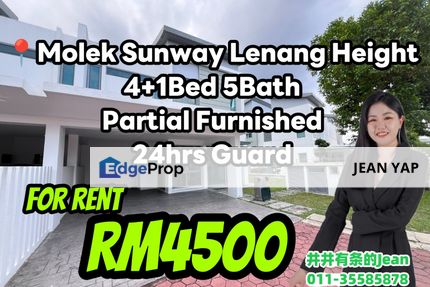 Molek Lenang Heights Semi D for Rent, Johor, Johor Bahru