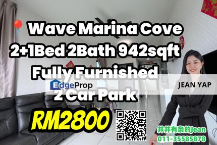 Wave Marina Cove 2+1BR Fully Furnished, Johor, Johor Bahru
