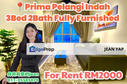 Prima Pelangi Indah 3BR Fully Furnished , Johor, Ulu Tiram