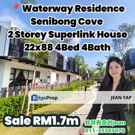 Senibong Cove Wateredge Residence 2 Storey Superlink House, Johor, Masai