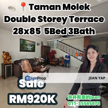 Taman Molek Double Storey Terrace House, Johor, Johor Bahru