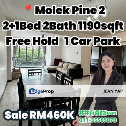 Molek Pine 2 2+1BR Partial Furnished, Johor, Johor Bahru