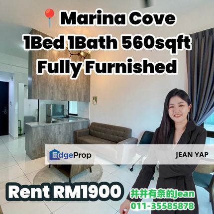 Marina Cove 1BR for rent Fully Furnished, Johor, Johor Bahru