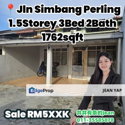 Jalan Simbang Taman Perling 1.5storey, Johor, Johor Bahru