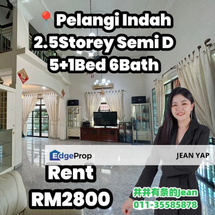 Jalan Pesona Pelangi Indah 2.5Storey Semi D, Johor, Ulu Tiram