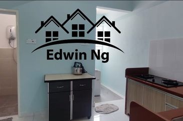 Taman Skyridge Apartment at Tanjung Tokong, High Floor, Seaview, Partially Furnished, Good Condition