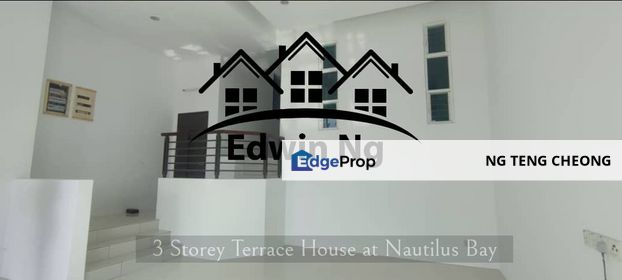 3 Storey Terrace House at Nautilus Bay, Unfurnished Original Unit, Seaview, Penang, Sungai Pinang
