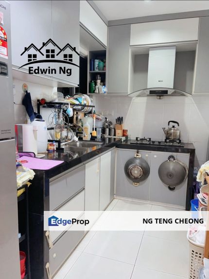 Bliss Place Apartment at Taman Mak Mandin Jaya, Butterworth, Middle Floor, Partially Furnished & Renovated, Penang, Butterworth