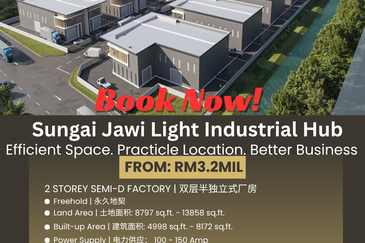 2 Storey Semi-D Factoty at Sungai Jawi Light Industrial Hub, Nibong Tebal, Penang
