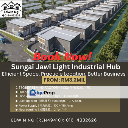 2 Storey Semi-D Factoty at Sungai Jawi Light Industrial Hub, Nibong Tebal, Penang, Penang, Nibong Tebal