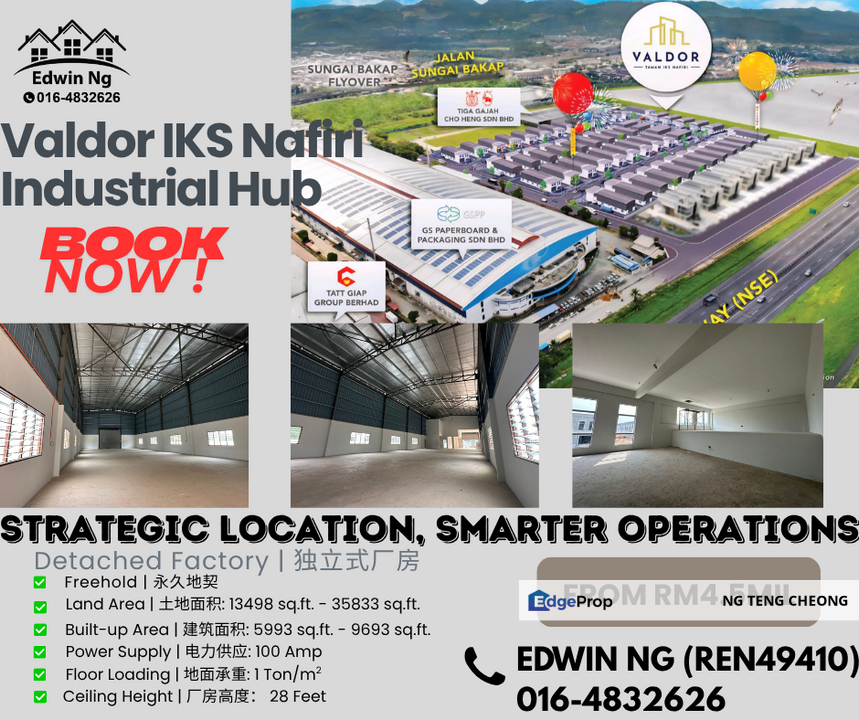 Prime Freehold Detached Factory at Valdor, Taman IKS Nafiri Industrial Hub, Penang, Valdor