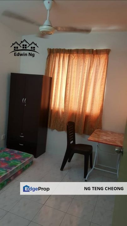 Taman Kristal Apartment at Tanjung Tokong, High Floor Corner Unit, Partly Furnished, Good Condition, Penang, Tanjung Tokong