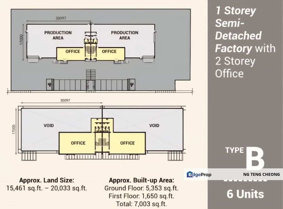 Newly Built Semi-D Factory at Taman Iks Bukit Minyak, Bukit Mertajam, Penang, Bukit Mertajam