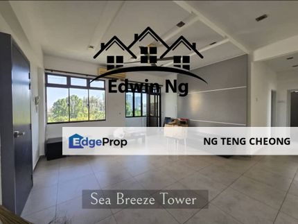 Sea Breeze Tower at Bukit Dumbar, High Floor, Partly Furnished & Renovated, 2 Carparks, Penang, Bukit Dumbar
