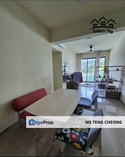 TreeO Condominium at Bayan Lepas, Low Floor, Hill View, Partially Furnished, 2 Carparks beside Lift, Penang, Bayan Lepas