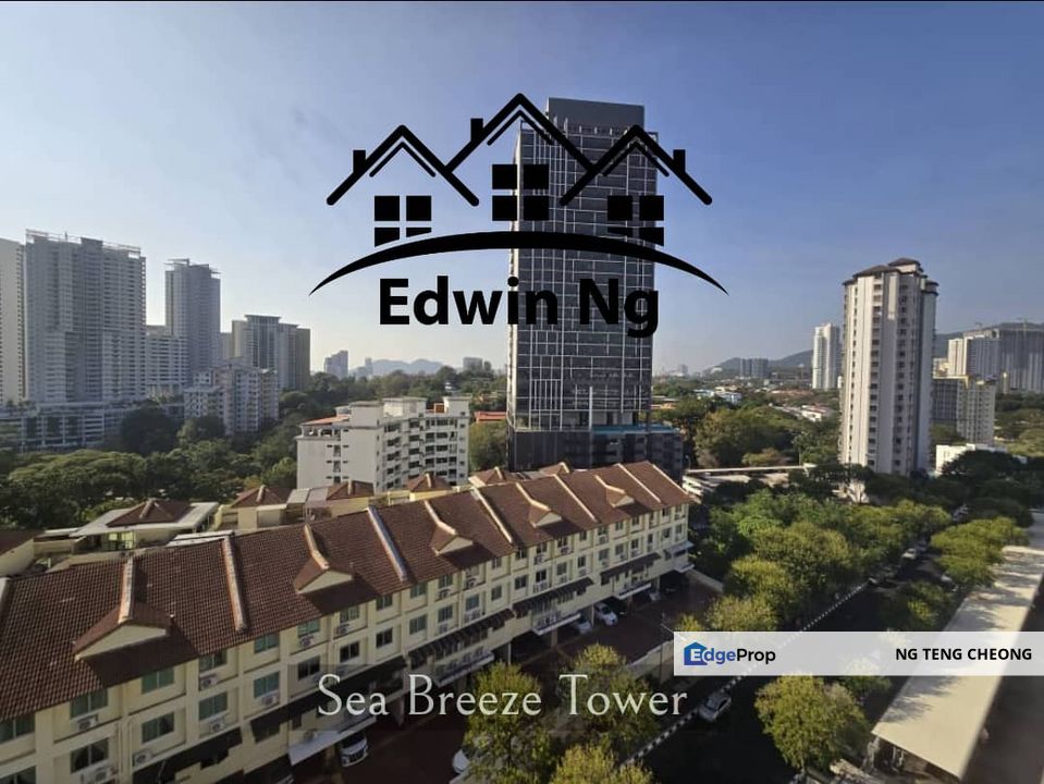 Sea Breeze Tower Apartment at Bukit Dumbar, Low Density, 2 Units Per Floor, High Floor, Partly Furnished & Renovated, 2 Carparks, Penang, Bukit Dumbar
