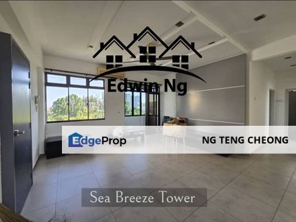 Sea Breeze Tower Apartment at Bukit Dumbar, Low Density, 2 Units Per Floor, High Floor, Partly Furnished & Renovated, 2 Carparks, Penang, Bukit Dumbar