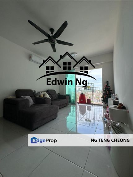 Fairview Residence Condominium at Bayan Lepas, Low Floor Corner Unit, 2 Car Parks, City View, Penang, Sungai Ara