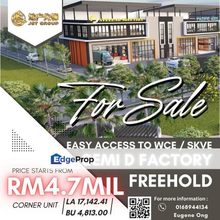 Jenjarom Freehold New Project Semi D Factory, Selangor, Jenjarom