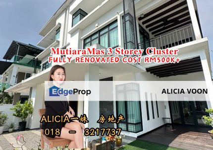 Mutiara Mas Opal 3 storey Cluster Fully Renovated, Johor, Skudai