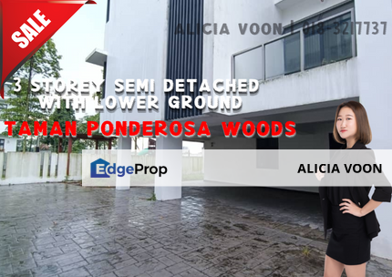 Ponderosa Woods 3 Storey Semi Detached with Lower Ground, Johor, Johor Bahru