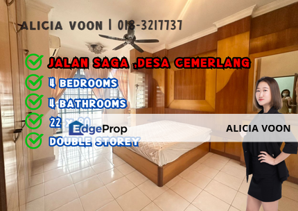 Desa Cemerlang Jalan Saga Double Storey , Johor, Ulu Tiram