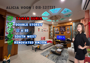 Taman Suria Double Storey Terrace House for Sale @RM960 By ALICIA VOON ...