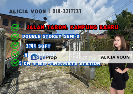 Kampung Bahru Jalan Tarom Double Storey Semi-D, Johor, Johor Bahru