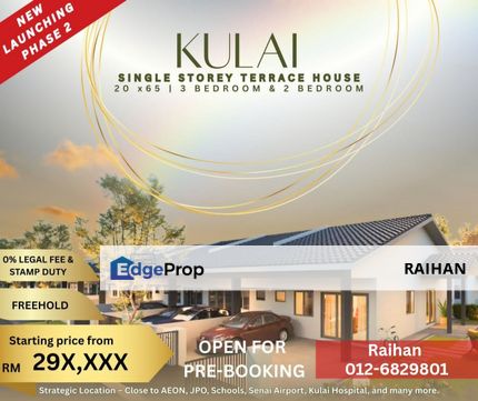 Bandar Indahpura Kulai Johor Rumah Baru Harga Mampu Milik Berbaloi, Johor, Kulai