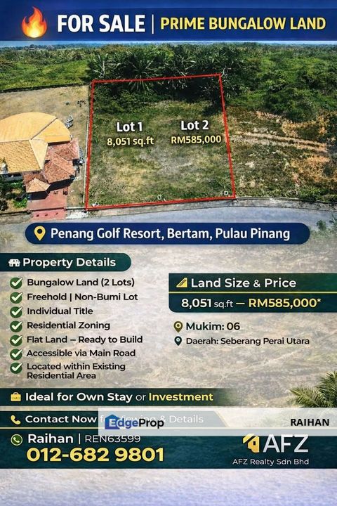 Penang Golf Resort Residential Land, Penang, Bertam