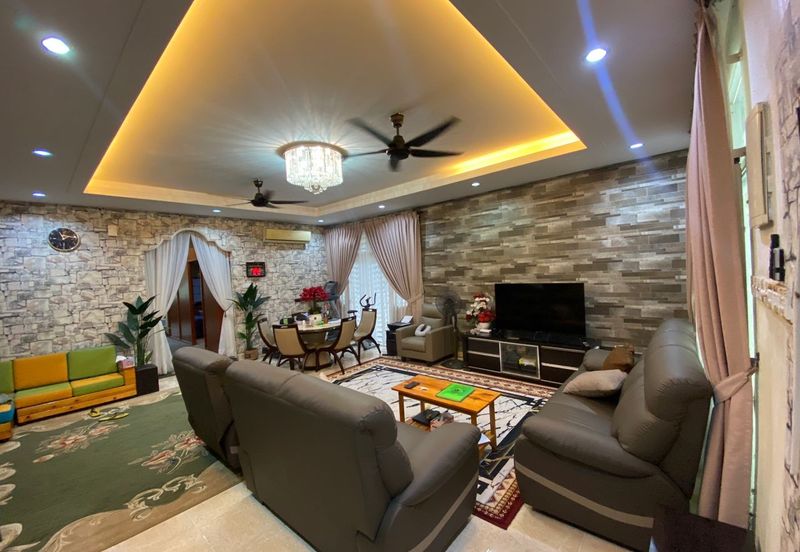 Taman Jawi Indah Sungai Jawi Penang Fully Renovated Freehold Semi D Extended Kitchen 