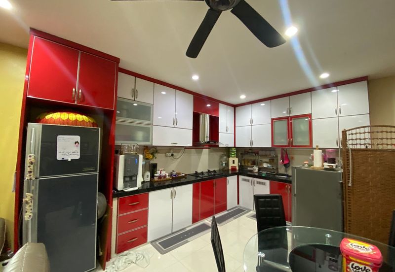 Taman Jawi Indah Sungai Jawi Penang Fully Renovated Freehold Semi D Extended Kitchen 