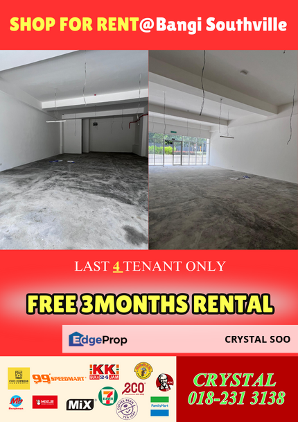 BANGI SHOP FREE 3MONTH RENTAL【READY MOVE IN】GF&1st FLOOR AVAILABLE, Selangor, Beranang