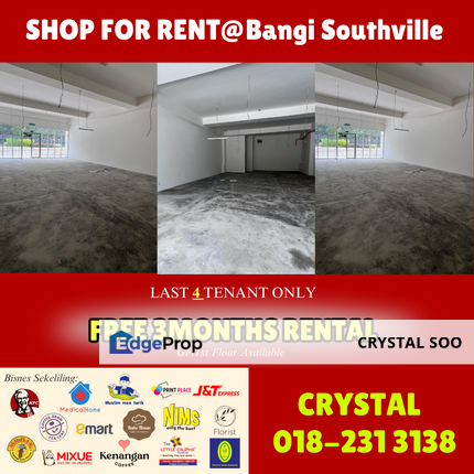 【BANGI GF&1st FLOOR SHOP SEPTEMBER AVAILABLE 】 FREE 3MONTH RENTAL, Selangor, Balakong