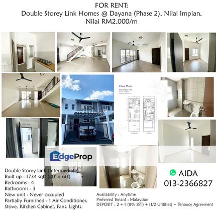 Double Storey Link Homes @ Dayana (Phase 2), Nilai Impian, Nilai RM2,000, Negeri Sembilan, Nilai