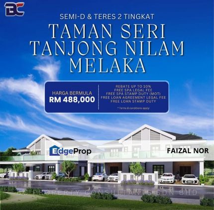 PROJEK  BARU TAMAN SERI TANJONG NILAM 10% REBATE DIBUKA UNTUK TEMPAHAN, Melaka, Tanjong Kling