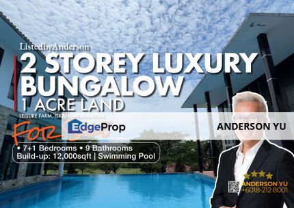 Leisure Farm Luxury Bungalow 1 Acre Land 12000 sqft with Pool for Sale, Johor, Gelang Patah