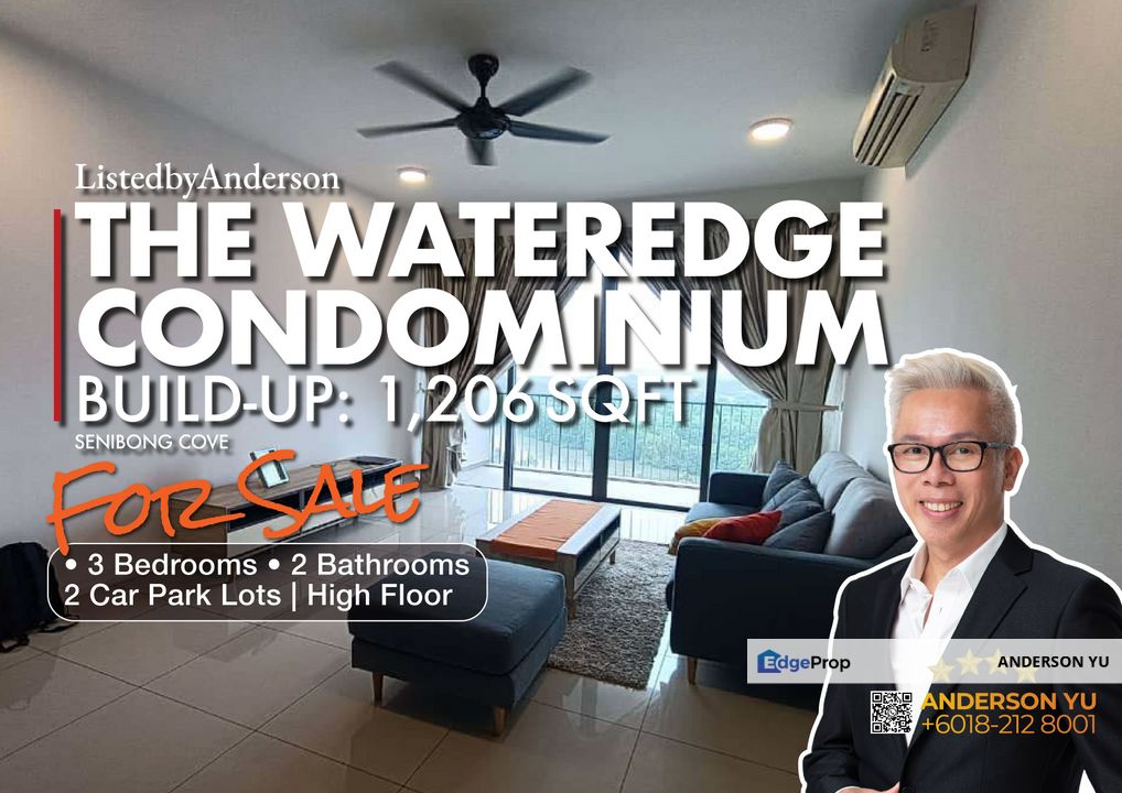 Good deal The Wateredge Apartment with 2 Car Park Lots for Sale, Johor, Masai