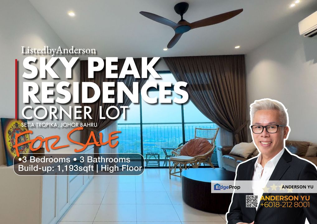 Fully Furnished High Floor Corner Lot Fully Furnished Setia Tropika, Kempas for Sale, Johor, Setia Tropika