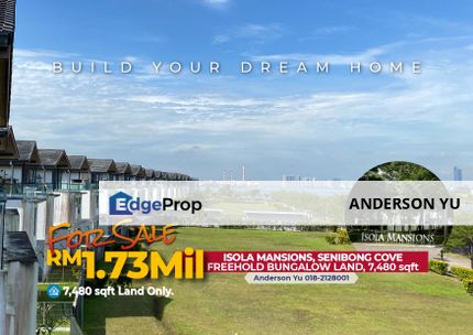 Isola Mansons @ Seninong Cove: Build Your Own Dream Home FREEHOLD Bungalow Land for Sale, Johor, Masai