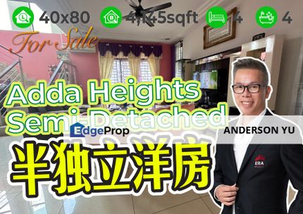 Super Good Deal Semi Detached in Adda Heights for Sale, Johor, Johor Bahru