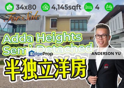 Full Renovated Large Space Good Taste for Sale in Adda Heights Good Location, Johor, Johor Bahru