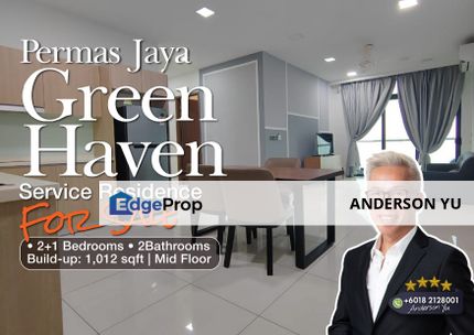 Swimming Pool View Fully Furnished Apartment for Sale at Green Haven to 12km to Ciq, Johor, Masai