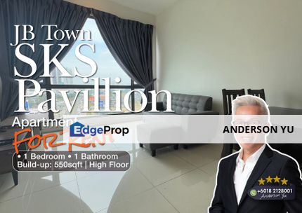 Sks Pavillion Residences 1 Bedroom, 1 Bathroom Brand New Sofa for Rent, Johor, Johor Bahru