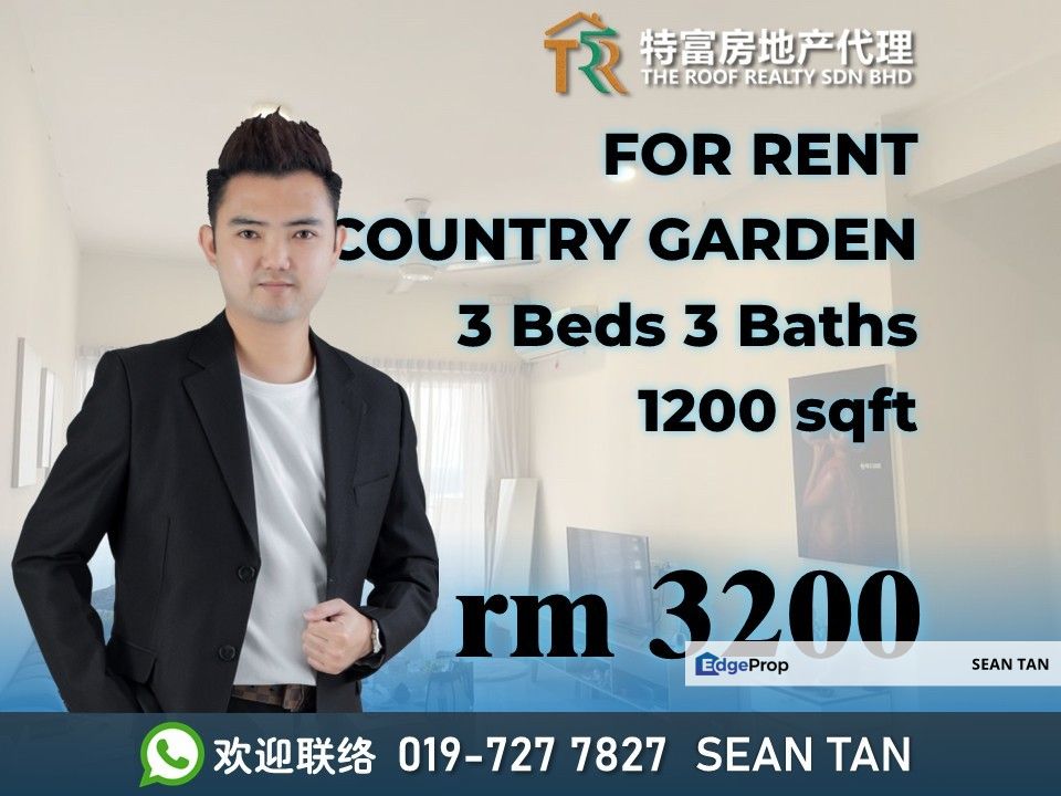 Country Garden 3 Bed 3 Bath For Rent, Johor, Johor Bahru