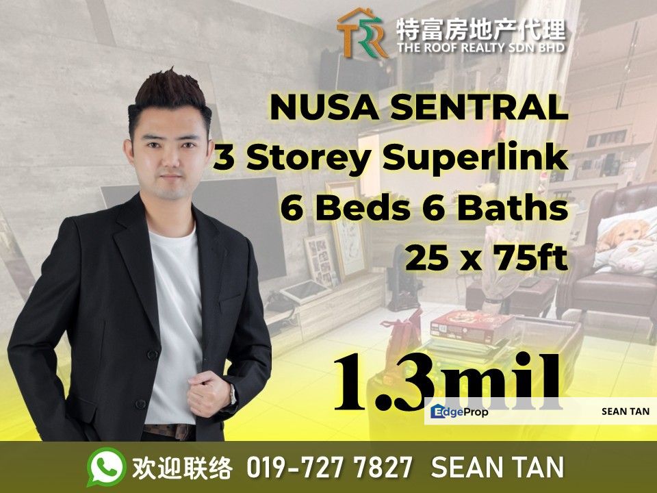 NUsa Sentral 3 Storey Superlink House For Sale, Johor, 